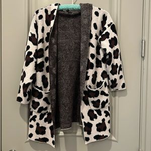 fab’rik Animal Print  Hooded Sweater